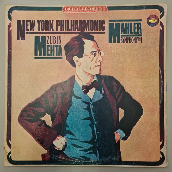 Disco de Vinil Mahler Synphony N1 Interprete Zubin Mehta (1982) [usado]