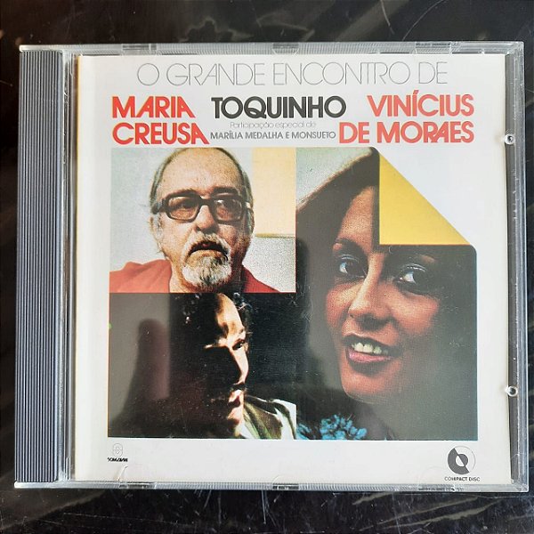Cd Grande Encontro de Maria Creuza, Vinicius de Moraes e Toquinho Interprete Maria Creuza,vinicius,toquinho (1992) [usado]