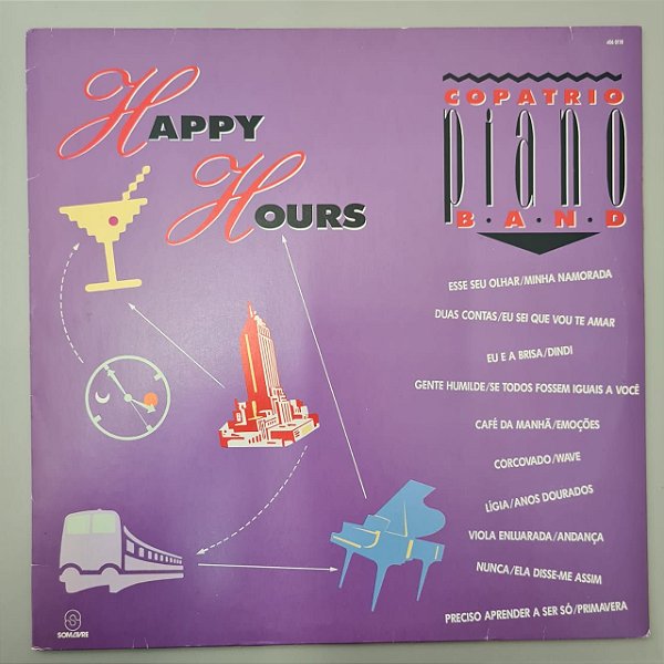 Disco de Vinil Happy Hours Interprete Copatrio Piano Band (1991) [usado]
