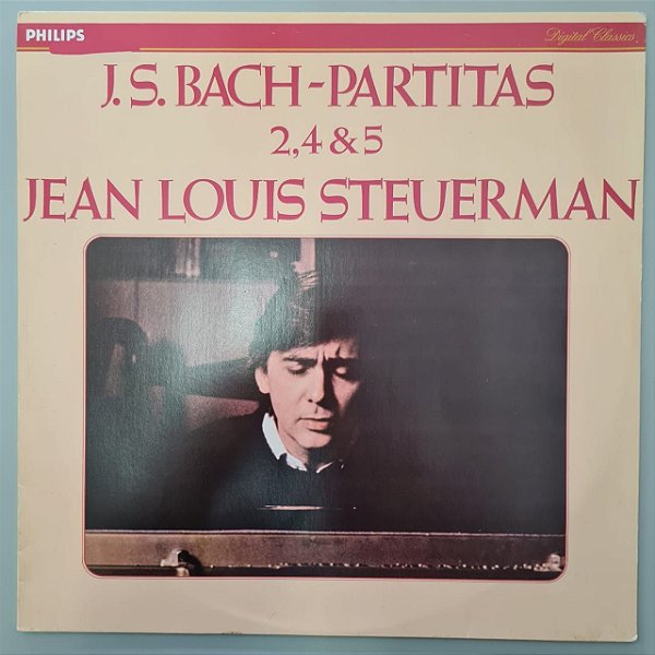 Disco de Vinil J.s. Bach - Partitas 2, 4 & 5 Interprete Jean Louis Steuerman (1984) [usado]