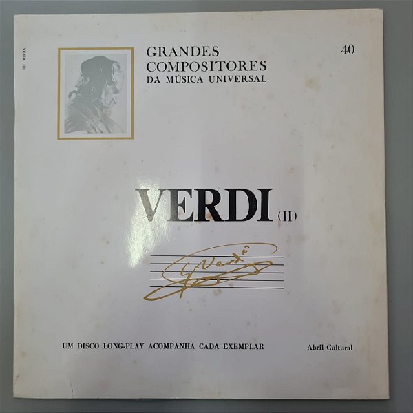 Disco de Vinil Verdi - Grandes Compositores da Música Universal Interprete Giuseppe Verdi (1969) [usado]