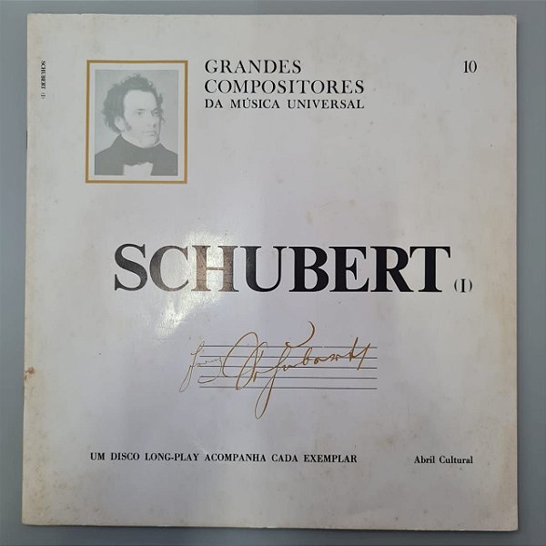 Disco de Vinil Schubert - Grandes Compositores da Música Universal Interprete Franz Schubert (1969) [usado]