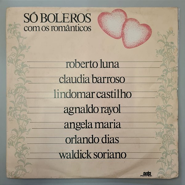 Disco de Vinil Só Boleros Interprete Vários Artistas (1982) [usado]