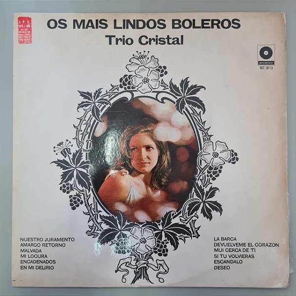 Disco de Vinil os Mais Lindos Boleros Interprete Trio Cristal (1968) [usado]