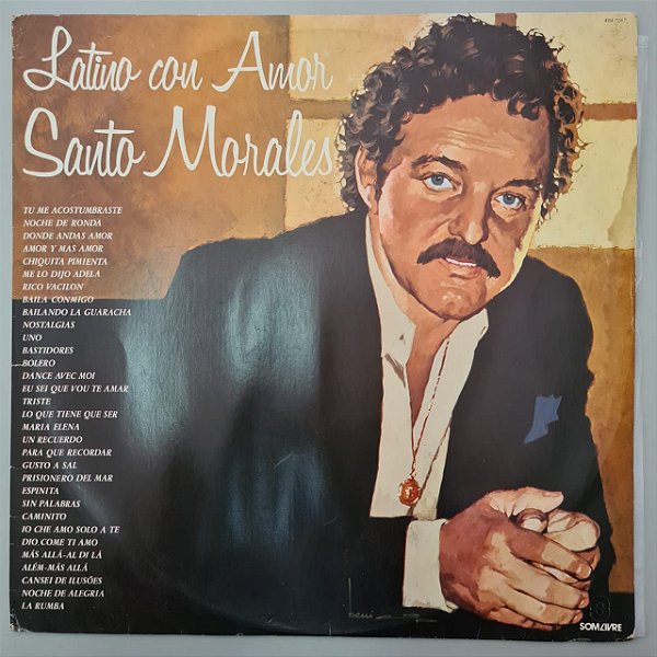 Disco de Vinil Latino Con Amor Interprete Santo Morales (1982) [usado]