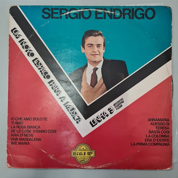 Disco de Vinil Linha 3 - um Novo Espaço para Música Interprete Sergio Endrigo (1978) [usado]