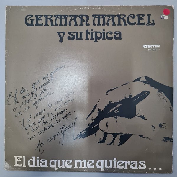 Disco de Vinil El Dia que Me Quieras... Interprete German Marcel (1972) [usado]