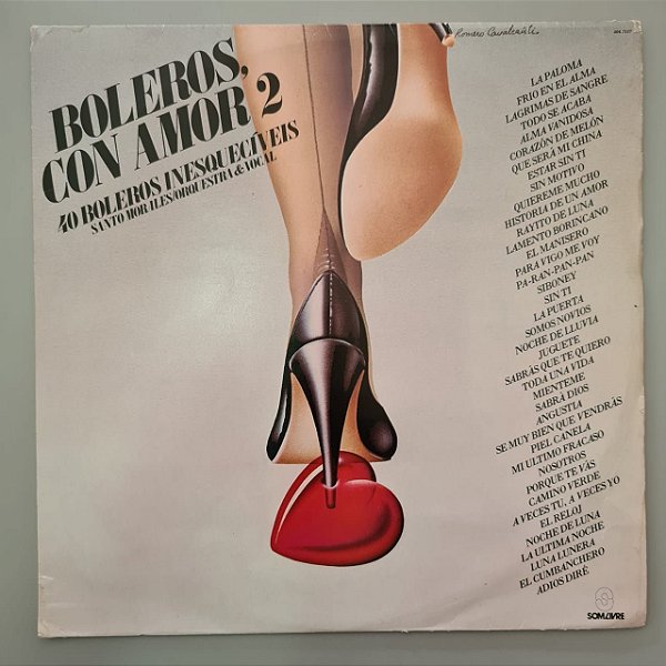 Disco de Vinil Boleros Con Amor 2 Interprete Santo Morales (1980) [usado]