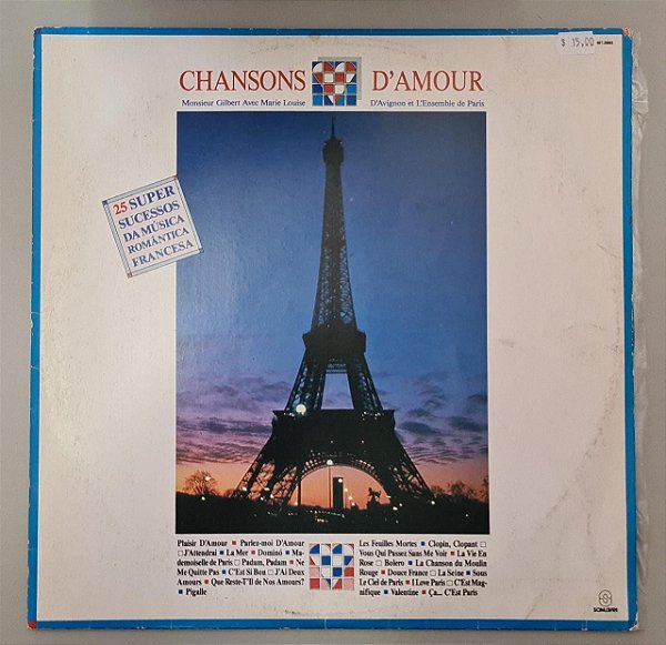 Disco de Vinil Chansons D''amour Interprete Monsieur Gilbert & Marie Louis D''avignon (1989) [usado]