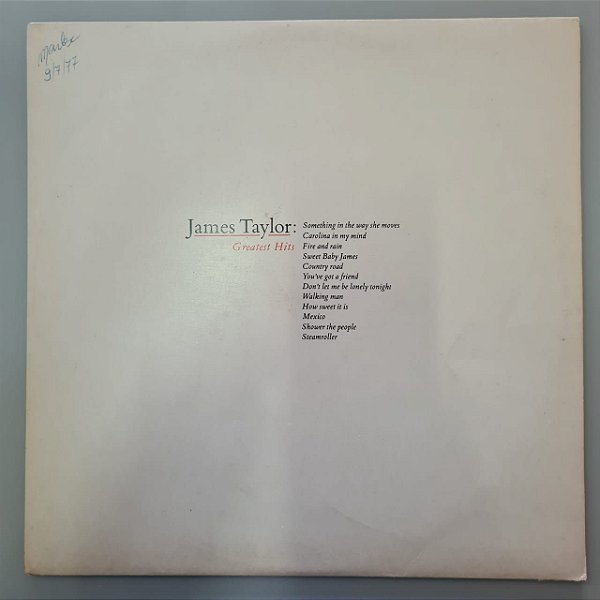 Disco de Vinil James Taylor''s Greatest Hits Interprete James Taylor'' (1977) [usado]
