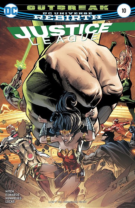 Gibi Dc Universe Rebirth Justice League Nº10 Autor Bryan Hitch (2017) [usado]