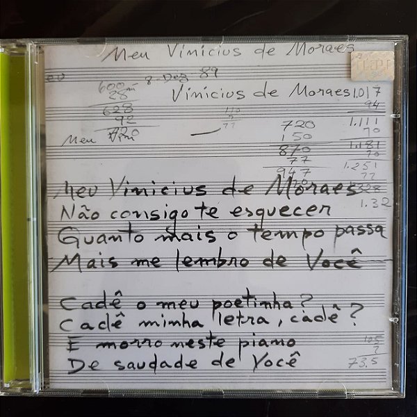 Cd Tom Canta Vinicius ao Vivo Interprete Tom Canta Vinicius (2000) [usado]