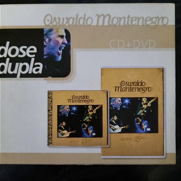 Cd Oswaldo Montenegro - Dose Dupla Cd+dvd ao Vivo 25 Anos Interprete Oswaldo Montenegro (2004) [usado]