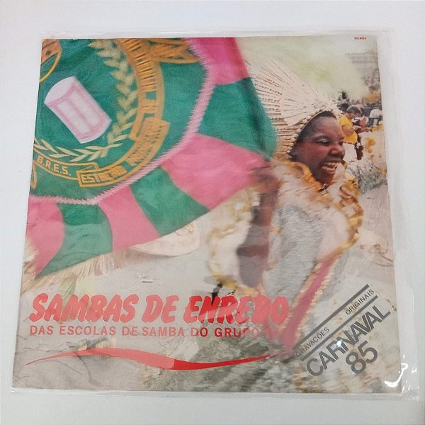 Disco de Vinil Sambas de Enredo /gravações Originais Carnaval 85 Interprete Escolas de Samba do Grupo 1a (1984) [usado]