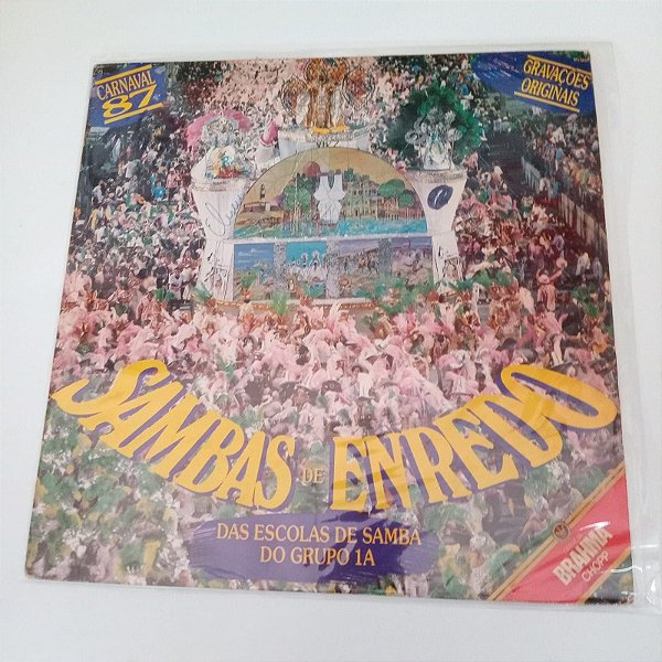Disco de Vinil Sambas de Enredo das Escolas de Samba do Grupo 1a 87 Interprete Escolas de Samba do Grupo 1a (1986) [usado]