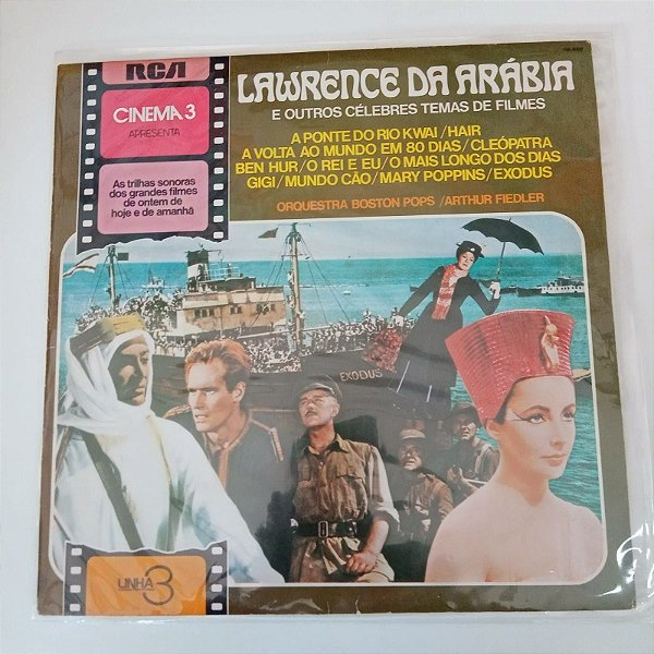 Disco de Vinil Lawrence da Arabia e Outros Célebres Temas de Filmes Interprete Boston Pops Orchestra (1981) [usado]