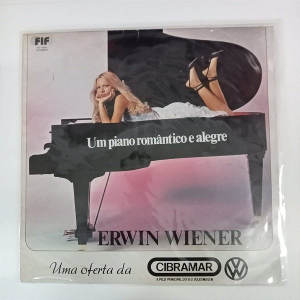 Disco de Vinil um Piano Romãntico e Alegre Interprete Erwin Wiener (1980) [usado]