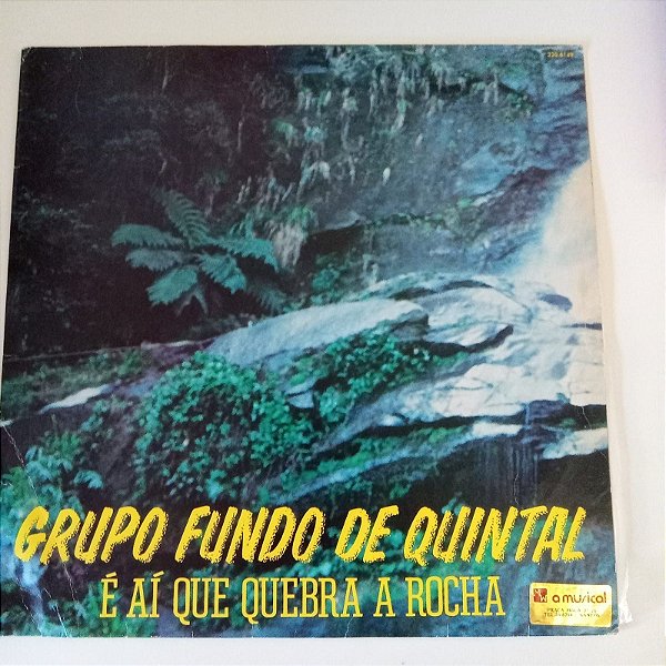Disco de Vinil Grupo Fundo de Quintal - é Aí que Quebra a Rocha Interprete Grupo Fundo de Quintal (1991) [usado]
