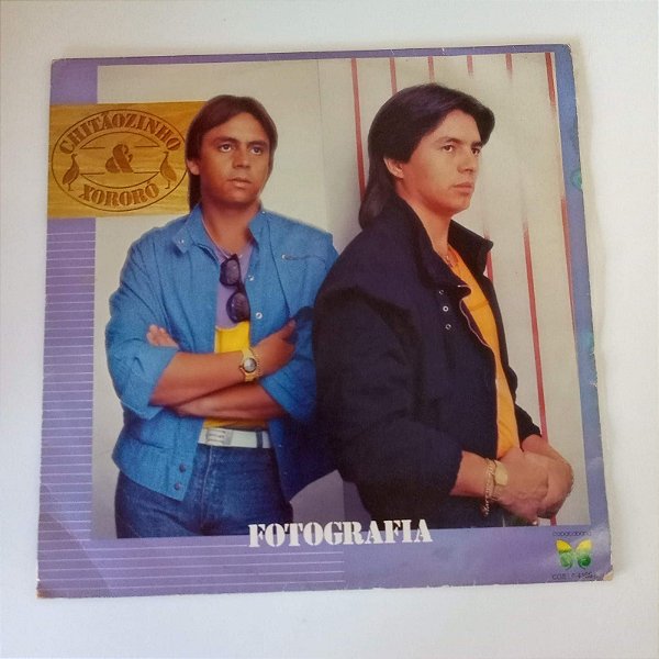 Disco de Vinil Chitãozinho e Xororo - Fotografia Interprete Chitãozinho e Xororo (1985) [usado]