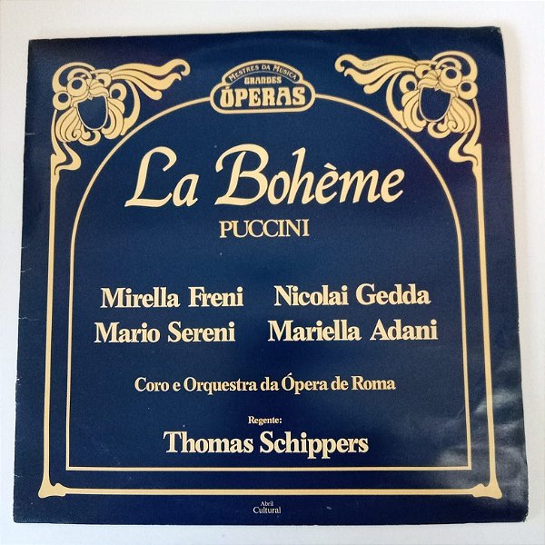 Disco de Vinil La Bohéme - Puccini Interprete Thomas Schippers e Coro e Eorquestra de Roma (1964) [usado]