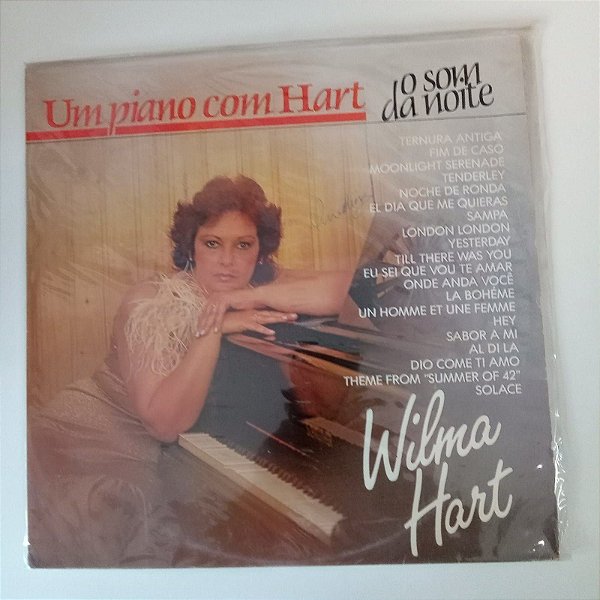 Disco de Vinil um Piano com Hart- o Som da Noite Interprete Wilma Hart (1986) [usado]