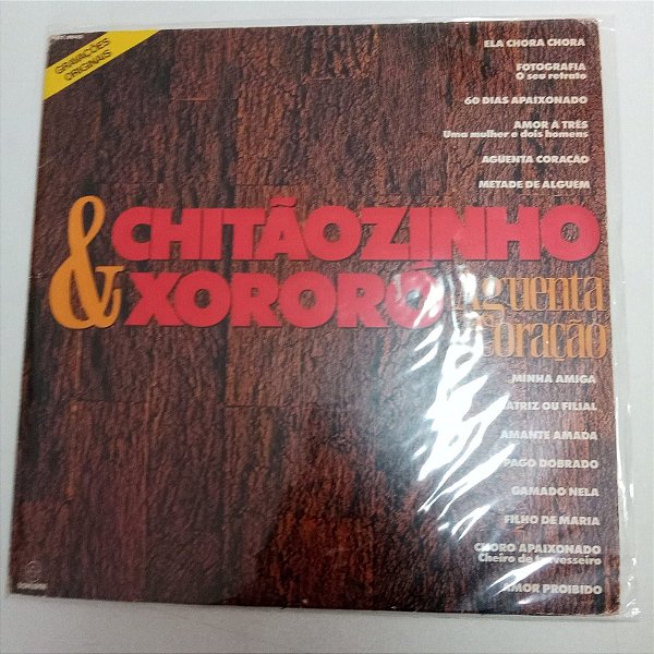 Disco de Vinil Aguenta Coração - Chitãozinho e Xororó Interprete Chitãozinho e Xororó (1991) [usado]