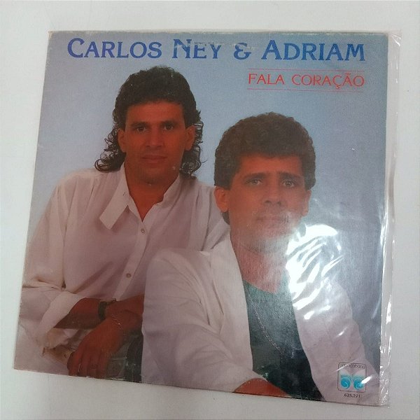 Disco de Vinil Fala Coração - Carlos Ney e Adrian Interprete Carlos Ney e Adrian (1990) [usado]