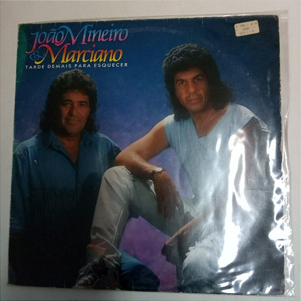 Disco de Vinil João Mineiro e Marciano - Tarde Demais Pra Esquecer Interprete João Mineiro e Marciano (1990) [usado]