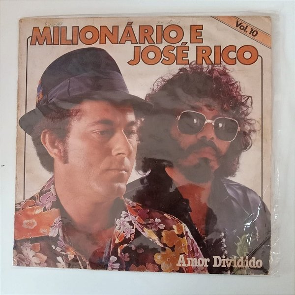 Disco de Vinil Milhonário e José Rico - Amor Dividido Vol.10 Interprete Milhonário e José Rico (1980) [usado]