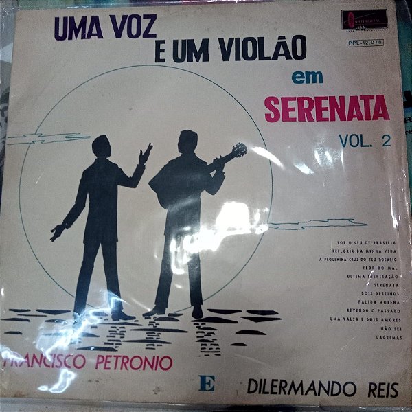Disco de Vinil Uma Voz e um Violão - Francisco Petrônio e Dilermando Reis Interprete Francisco Petrônio e Dilermando Reis [usado]