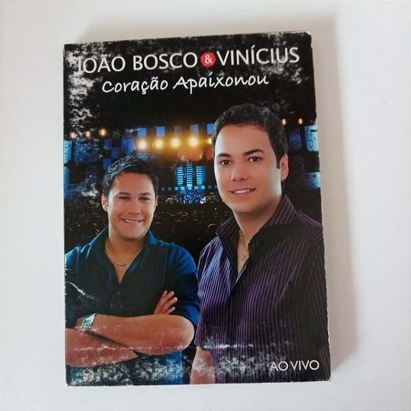 Dvd João Bosco e Vinícius - Coração Apaixonou ao Vivo Editora Som Livre [usado]