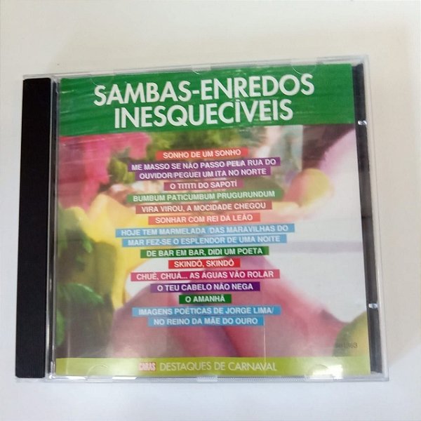 Cd Sambas de Enredo Insquecíveis Interprete Varios Artistas [usado]