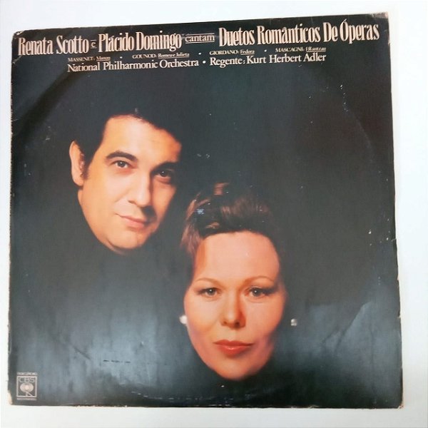 Disco de Vinil Duetos Românticos de Operas Interprete Renata Scotto e Placido Domingo (1978) [usado]