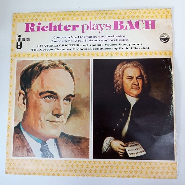 Disco de Vinil Bach - Concerto N.1 para Piano e Orquestra Interprete Sviatoslav Richter (1979) [usado]