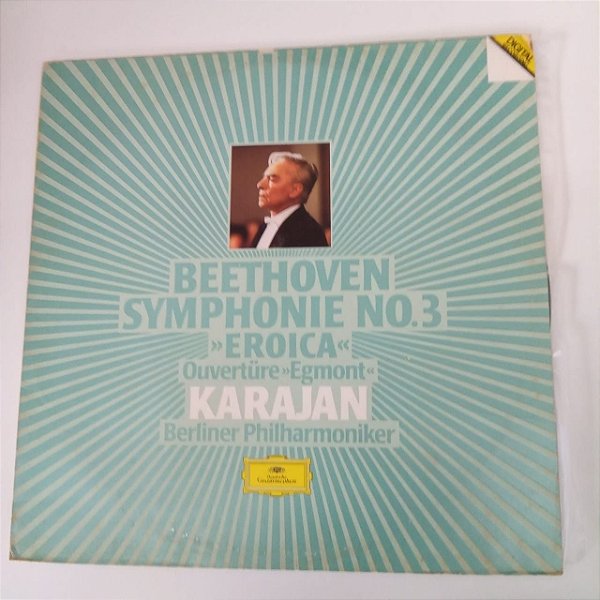 Disco de Vinil Beethoven Symphonie N.3 Interprete Karajen - Berliner Philamoniker (1987) [usado]