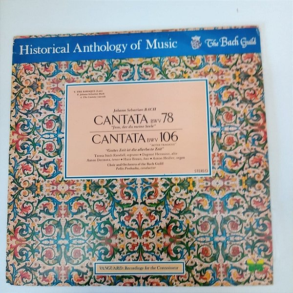 Disco de Vinil John Sebastian Bach Bwv 78 Interprete Felix Phohasca e Orquestra (1973) [usado]