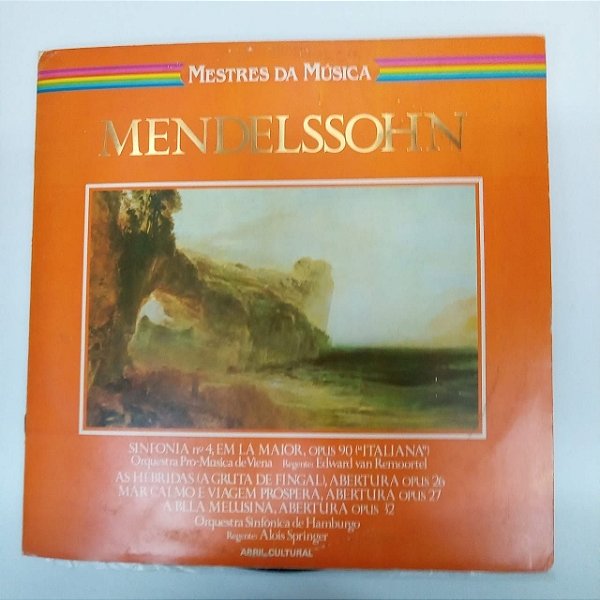 Disco de Vinil Mendelssohn Interprete Sinfopnia N.4 em La Maior Opús 90 Italiana (1981) [usado]
