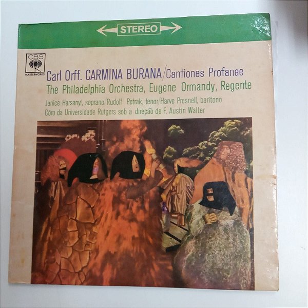 Disco de Vinil Carl Orff. Carmina Burana /cantiones Profanae Interprete The Philadelfia Orchestra [usado]