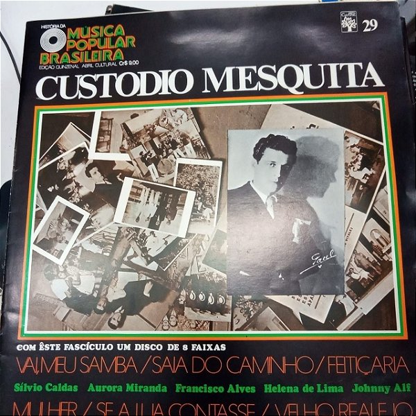 Disco de Vinil História da Musica Popular Brasileira - Custódio Mesquitat Interprete Custódio Mesquita (1971) [usado]