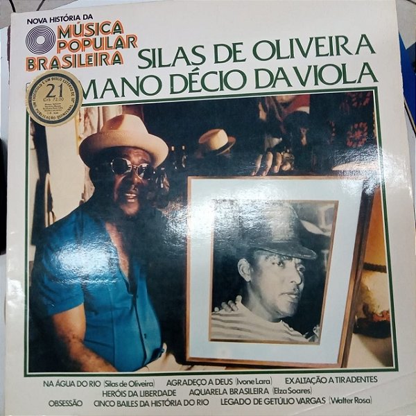 Disco de Vinil Nova História da Música Popular Brasileira Interprete Silas de Oliveiras /mano Décio da Viola (1977) [usado]