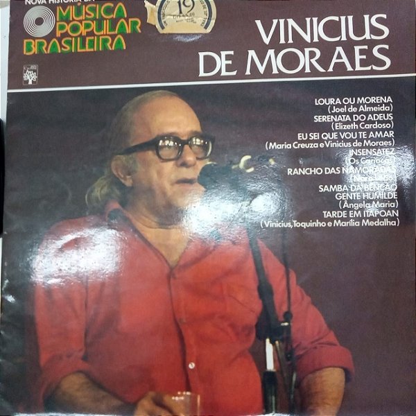 Disco de Vinil Nova História Música Popular Brasileira Interprete Vinicius de Moraes (1977) [usado]