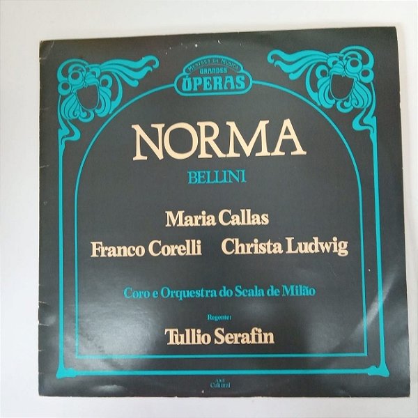 Disco de Vinil Norma Bellini /maria Callas/frank Corelli /christa Ludwig Interprete Coro e Orquestra do Scala de Milão (1961) [usado]