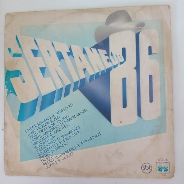Disco de Vinil Sertanejo 86 Interprete Varios Artistas (1986) [usado]