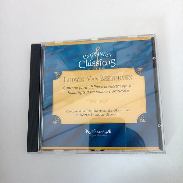 Cd Beethoven - Concerto para Violino e Orq. Op. 61 Interprete Orquestra Philarmonica Slavonia /albert Lizzio (1994) [usado]