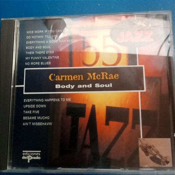 Cd Carmen Mcrae - Body And Soul Interprete Carmem Mcrae (1994) [usado]