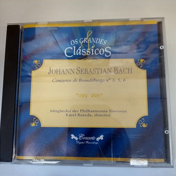 Cd John Sebastian Bach - Concertos de Brandeburgo 3,5,6 Interprete Litglieder Der Philharmonia Slavonia /karel Brazda, Director (1995) [usado]
