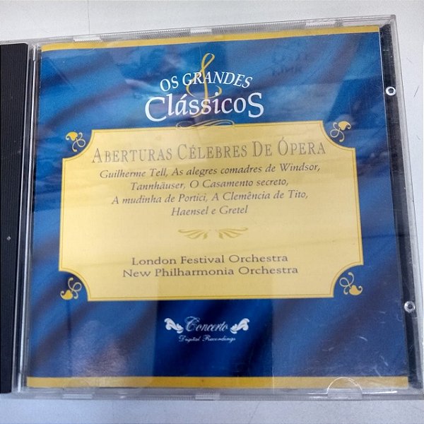 Cd Aberturas Célebres de Ópera Interprete London Festival Orchestra/new Philarmonia Orchestra (1994) [usado]