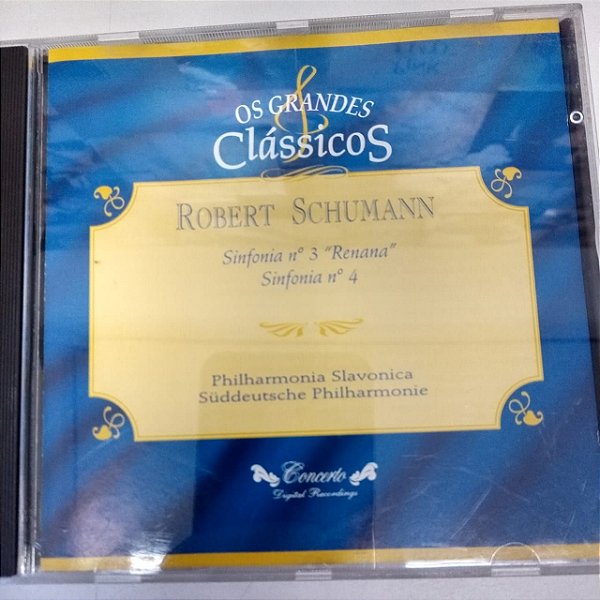 Cd Robert Shuman - Sinfonia N. 3 Renana / Sinfonia N.4 Interprete Philharmonia Slavonica /suddeutsche Philharmonic (1994) [usado]