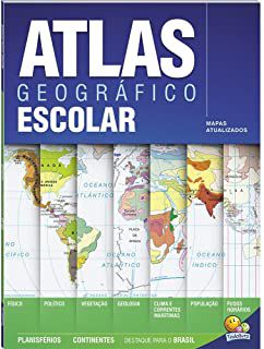 Livro Atlas Geográfico Escolar- Mapas Atualizados Autor Desconhecido (2017) [seminovo]