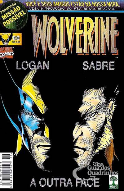 Gibi Wolverine Nº 89 - Formatinho Autor a Outra Face (1999) [usado]